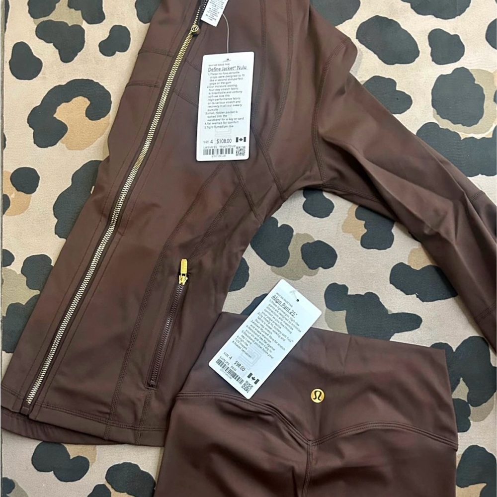 lululemon athletica Brown Pants & Jacket Set
